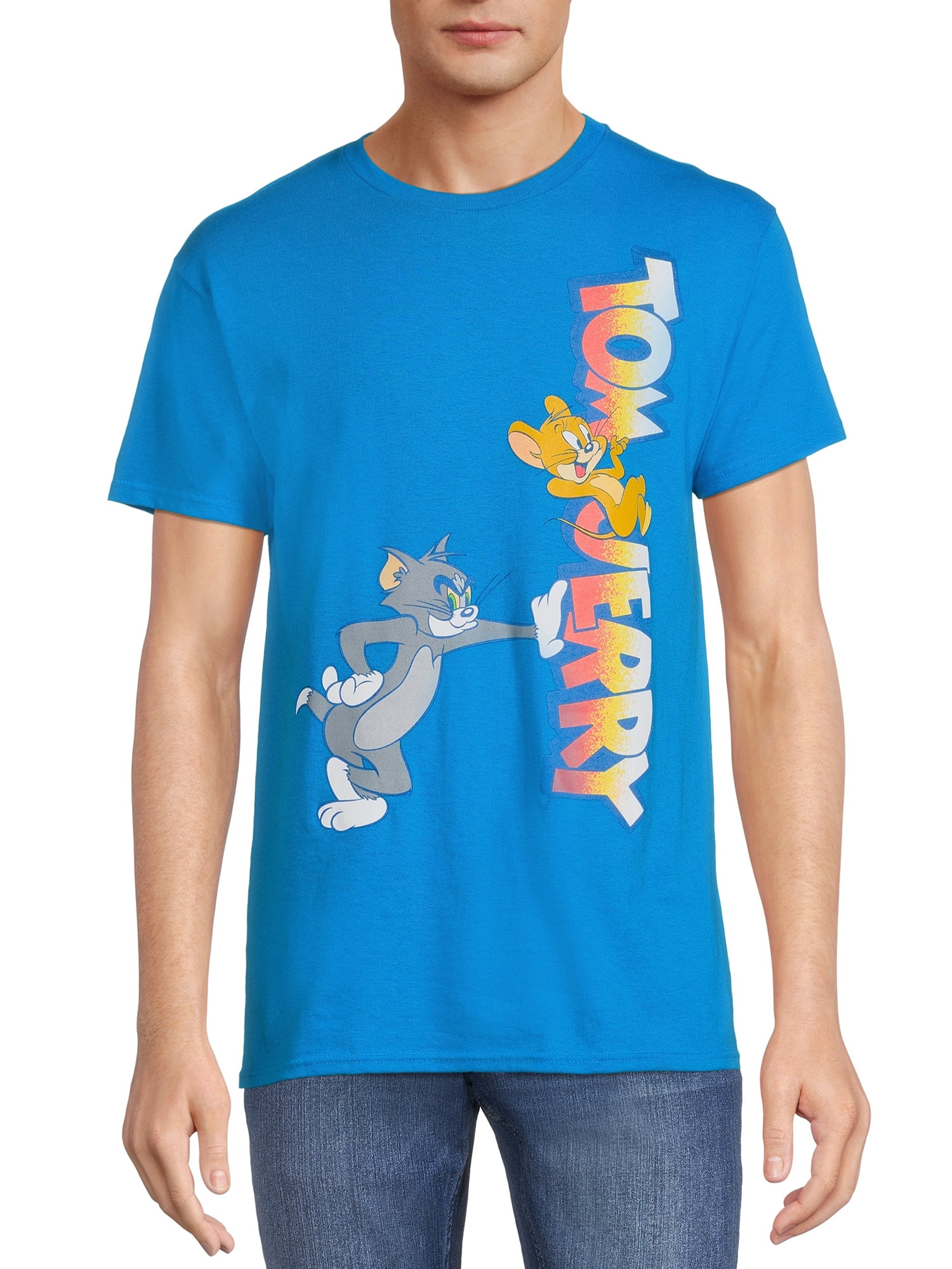 Tom and Jerry Men's & Big Mens Graphic Tee Shirt, 2-Pack, Sizes S-3XL