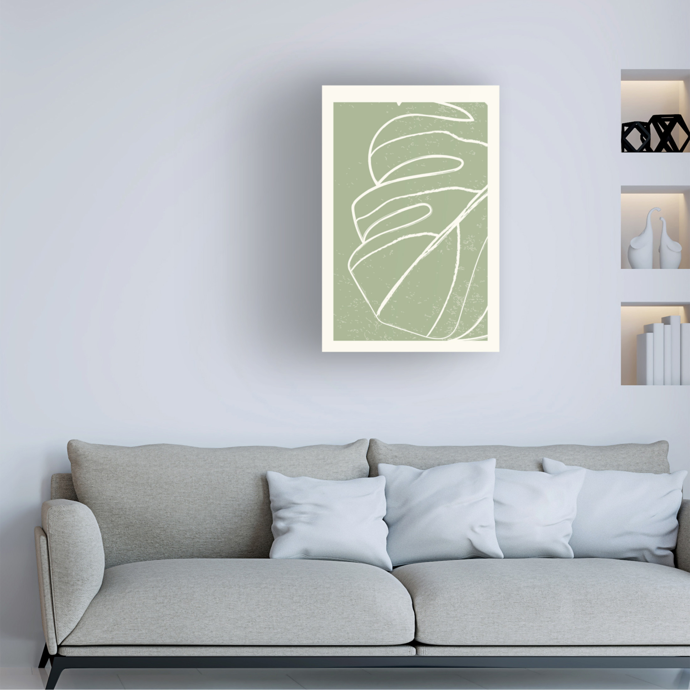 Trademark Fine Art jay stanley  Minimal Monstera Collection 2 Canvas Wall Art