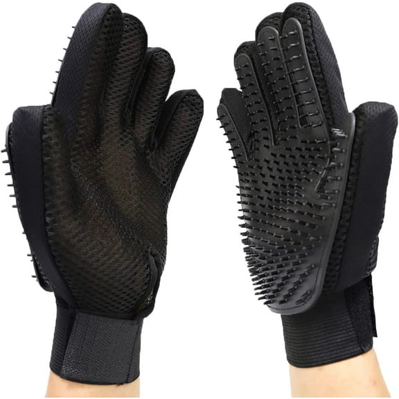 Pet Grooming Gloves, Silicone Gloves Dog Bathing Supplies Hair Removal Gloves, High Density Teeth Bathing Shampoo Shedding Bath Brush Scrubber Washing