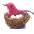 thumbnail image 3 of 1/12 Casa de de Pájaro en Miniatura para Decoración de Jardín de Hadas Rosa roja, 3 of 6