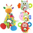 thumbnail image 5 of KBKYBUYZ Baby Rattle Teether Plush Babe Toys Sets Musical Rattles Toys Babies Grab Shaker Rattle Toy Early Educational Toys Gifts Set for 3, 6, 9, 12 Months Newborn Baby Infant Boys Girls, 5 of 5
