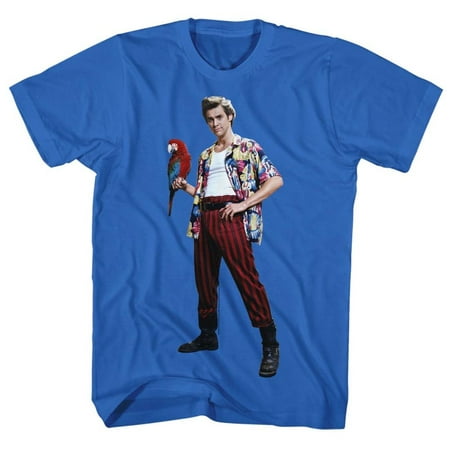 Ace Short Sleeve T-shirt - Ace Ventura Movies Parrot Adult Short Sleeve T Shirt