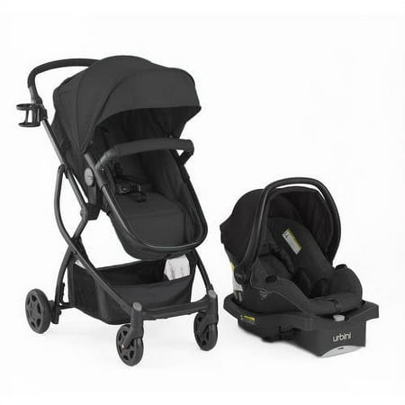 Urbini Omni Plus Travel System Stroller with Sonti Infant Car Seat, Black
