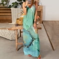 thumbnail image 2 of Robe Maxi d'Été Sans Manches à Col en V pour Femmes, Imprimé Floral Boho, Bretelles Spaghetti, Robe Longue Décontractée et Douce pour la Plage, 2 of 4