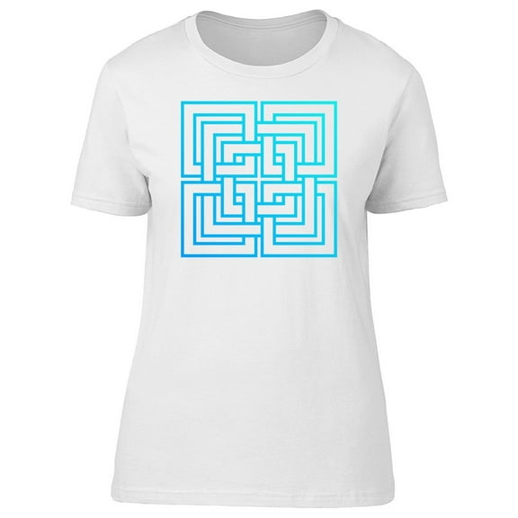 Blue Square Geometric T-Shirt Men -Image by Shutterstock, Male 3X-Large