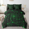thumbnail image 2 of Erosebridal Psychedelic Dot Bedding Twin Size, Green Bed in a Bag Twin size, Spiral Geometric Decor, Reversible 7-Piece, 2 of 5