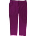 thumbnail image 1 of Alfani Womens Solid Slim Casual Pantalones recortados, Púrpura, 10 Alfani recortado, 1 of 2