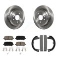 thumbnail image 1 of CMX Rear Disc Rotors Ceramic Pads and Parking Brake Shoes Kit for Car Honda Pilot Ridgeline Passport K8C-104022, 1 of 11