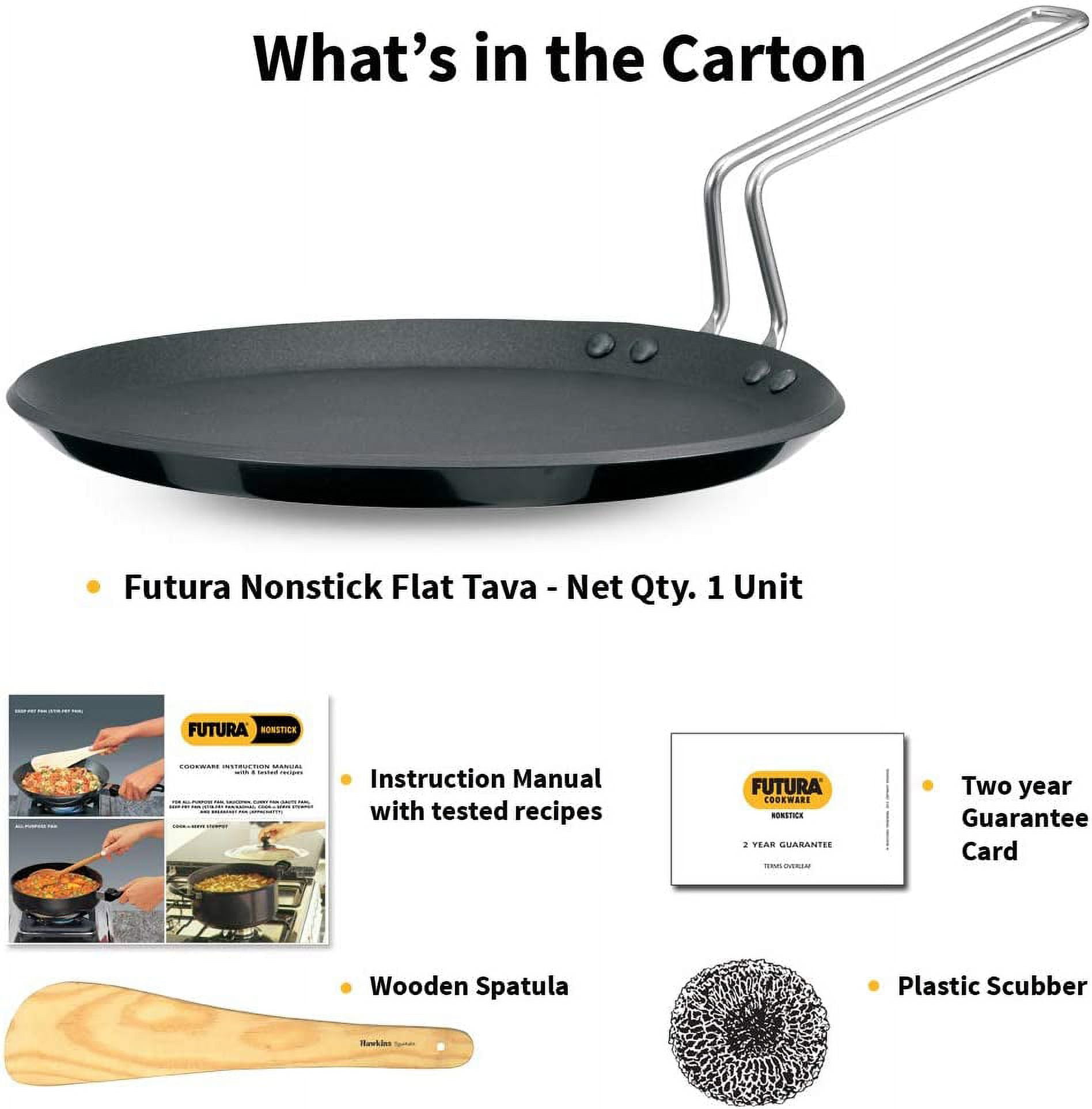 Hawkins Futura Non-stick Induction Compatible 10" Flat Tava Griddle