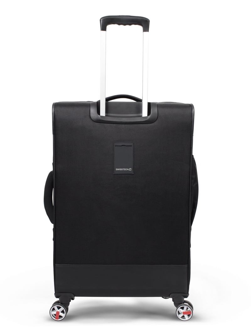 SwissTech Executive 25in Softside 8-Wheel Checked Luggage, Black