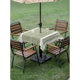 thumbnail image 3 of Outdoor Tablecloth with Umbrella Hole & Zipper, Sage Green Square Tablecloth 60x60 Inch, Farmhouse Striped Vertical Art Modern Patio Table Cover Waterproof Table Cloth for Picnic/Party, 3 of 7