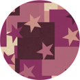 thumbnail image 1 of Ahgly Company Tapis Rond Lavable en Machine Intérieur Transitionnel Rouge Rose, 5 Pieds Rond, 1 of 7