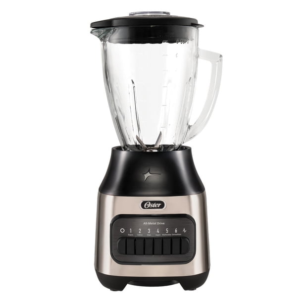 Licuadora Oster 6 Velocidades con Pulso Vaso de Vidrio 800 W Mod. BLSTPEG-NPB Plata