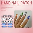 thumbnail image 6 of RAGUPEL 24Pcs Glue on Nails for Women,Hand-Drawn Lines Press on Nails Square,Bright Surface Nail Press Ons,Long Press on Nails for Photography,Stage and Red Carpet,Style2, 6 of 7