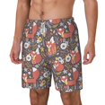 thumbnail image 2 of Uemuo Foxes Pattern Mens Swim Trunks Quick Dry Board Shorts with Mesh Lining, Stretch Beach Shorts Quick Dry No-Chafing Board Shorts-XX-Large, 2 of 9
