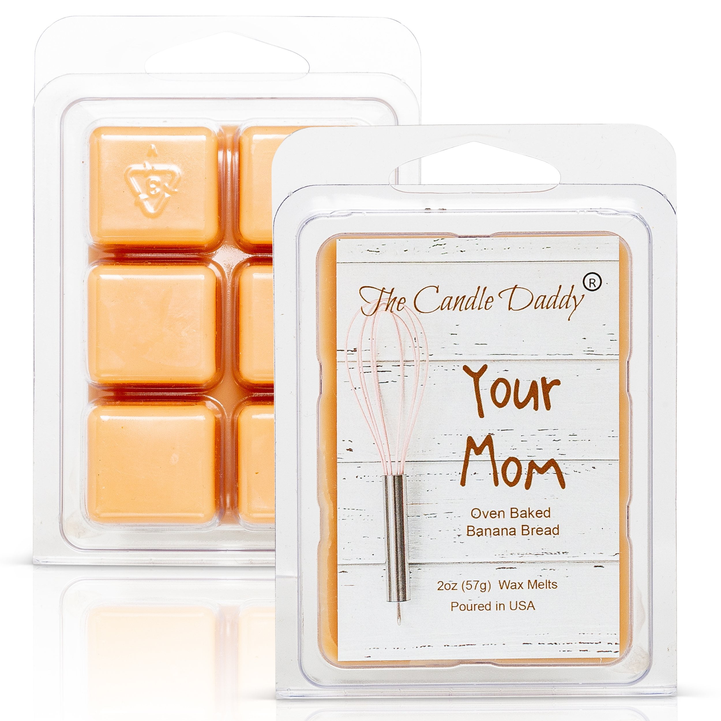Your Mom - Oven Baked Banana Bread Scented Melt - Maximum Scent Wax Cubes/Melts- 1 Pack -2 Ounces- 6 Cubes