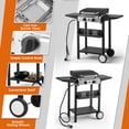 thumbnail image 3 of Ktaxon 2 Burner Propane Griddle Flat Top Gas Grill 20000 BTU with Lid,Ceramic Coated Cast Iron Pan,Side Shelves,Spice Rack,Wheels, 3 of 6