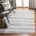 thumbnail image 2 of SAFAVIEH Rag Benton Striped Cotton Area Rug, Ivory/Grey, 4' x 6', 2 of 7