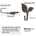 thumbnail image 2 of Metal Window Curtain Tieback Hook Drapery Holdbacks Hooks Window Holdback Hook Clothe Hangers Set of 8 Bronze Tone, 2 of 7