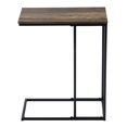 thumbnail image 6 of Tcbosik C-Shaped End Table for Couch and Bed, Snack Sofa Side Table with Metal Frame, Brown, 6 of 7