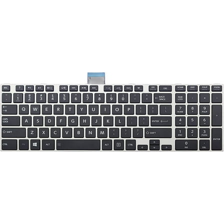 New Laptop Keyboard (with Frame) Replacement for Toshiba Satellite S75-A S75-B S75D-A S75D-B S75DT-A S75DT-B S75T-A S75T-B, US Layout Black Color