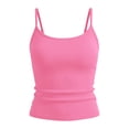 thumbnail image 5 of VEKDONE Women's Soft Stretchy Tank Tops Adjustable Strap Cami Non See-Through Slim Fit Summer Going Out Camisole Tees Hot Pink L, 5 of 5