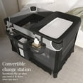 thumbnail image 3 of Evolur Cozy Cove All-in-One Portable Playard Black with Bassinet & Changing Table – Quick-Fold Travel Playard with Breathable Mesh Sides, Travel Bag Included, 3 of 10