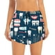 thumbnail image 2 of Balery Dental Pantalones cortos deportivos para mujer con forro y dos bolsillos, elásticos, para entrenamiento, gimnasio, yoga-Large, 2 of 7