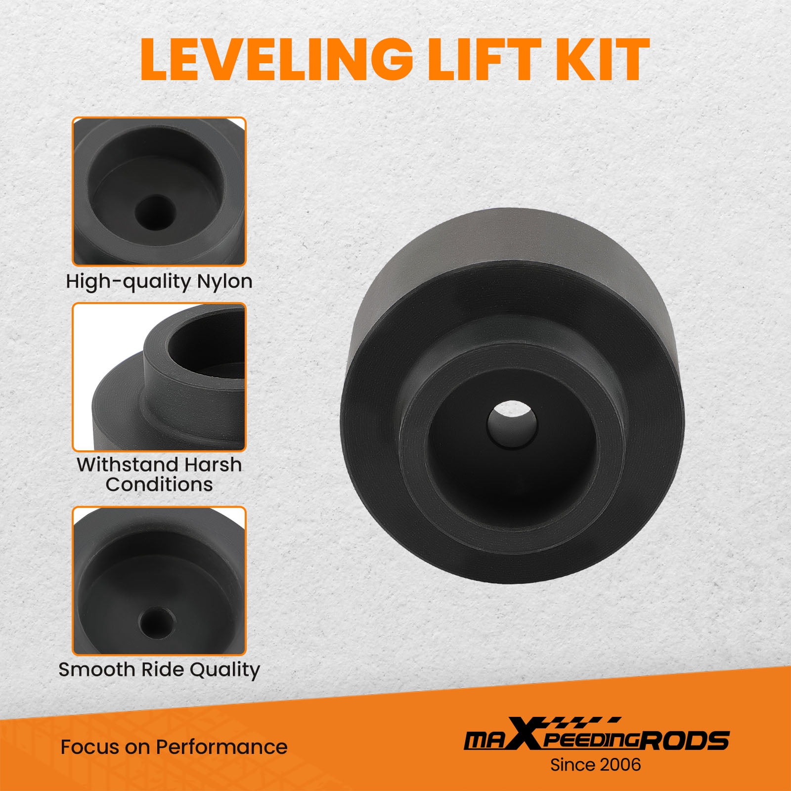 Maxpeedingrods 2inch Rear Suspension Leveling Spacer Lift Kit for Ram 1500 2009-2020 2WD 4WD