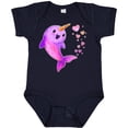thumbnail image 3 of Inktastic Valentine's Day Cute Pink Narwhal with Hearts Boys or Girls Baby Bodysuit, 3 of 5