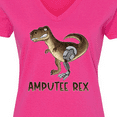 thumbnail image 4 of Inktastic Limb Loss Awareness Amputee Rex with Prosthetic Leg Women's V-Neck T-Shirt, 4 of 5