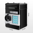 thumbnail image 2 of Password Piggy Bank, Digital Electronic Money Bank, Mini ATM Cash Coin Saving Can Toys, Birthday Gifts for Kids, Black, 2 of 7