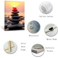 thumbnail image 5 of ZHONGYUTONG Zen Sunset Stone Wall Art Seaside Rocks Canvas Picture Spiritual Prints Bathroom Relaxing Artwork for Office Yoga Spa Meditation Room Framed (28.00" x 42.00"), 5 of 6