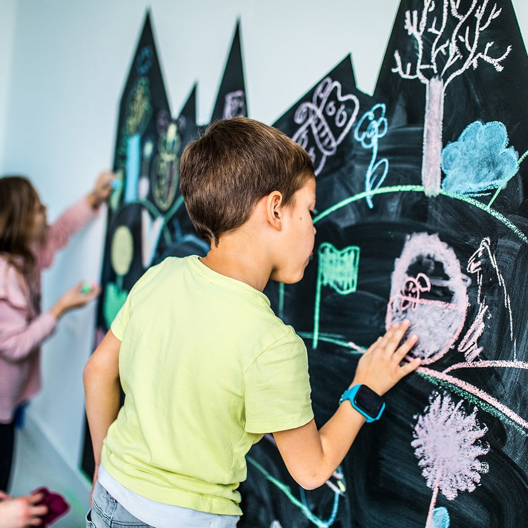Tempaper Chalkboard Black Peel and Stick Wallpaper, 20.5" x 16.5'