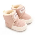 thumbnail image 4 of MEZZALL Child Winter Baby Outdoor Shoes Solid Color Plush Warm Anti- Rubber Sole For Learning To Walk Soft Soled Boots Boys Girls Trendy Footwear, 4 of 6