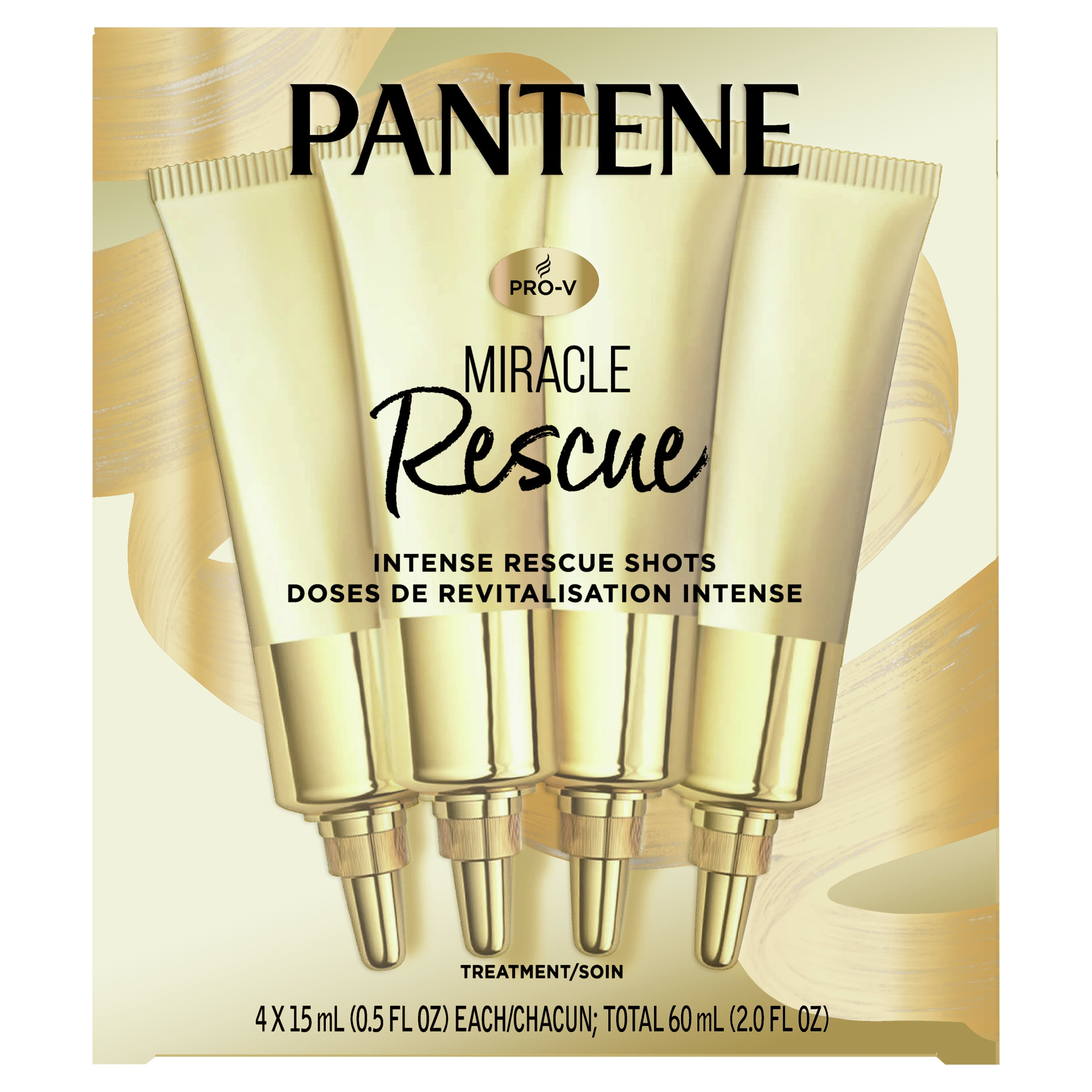 Pantene Miracle Rescue Shot Treatment Pack, 4 Count, 2 oz