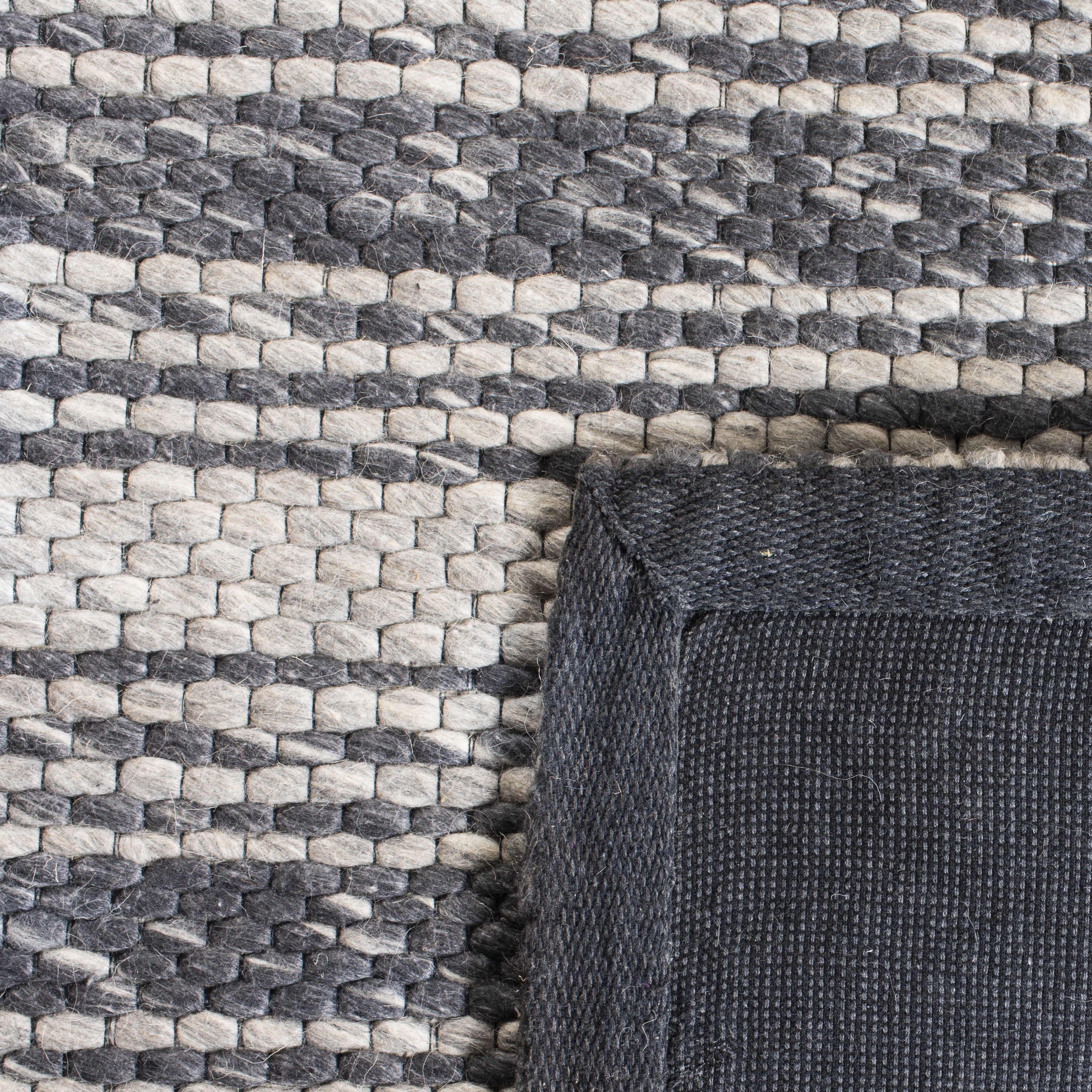 SAFAVIEH Marbella Christabella Striped Area Rug, Grey/Chocolate, 3' x 5'