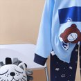 thumbnail image 7 of NOLDARES Toddler Baby Boy Clothes Print Long Sleeve Sweatshirt Tops Pants Set 2pcs Fall Winter Outfits Casual Clothing(Dark Blue,12-18 M), 7 of 7