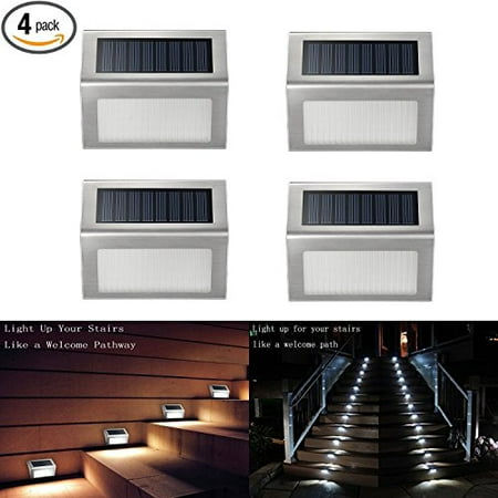 Solar Deck Lights Ithird 3 Led Ed Step Stainless Solar Deck Lights Ithird 3 Led Ed Step Stainless Steel Outdoor Lighting For Steps Paths Patio Stair Auto On Off Waterproof 4 Pack