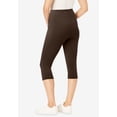thumbnail image 2 of Woman Within Plus Size Stretch-Cotton Knit Pull-On Pocket Capri Leggings, 2 of 6