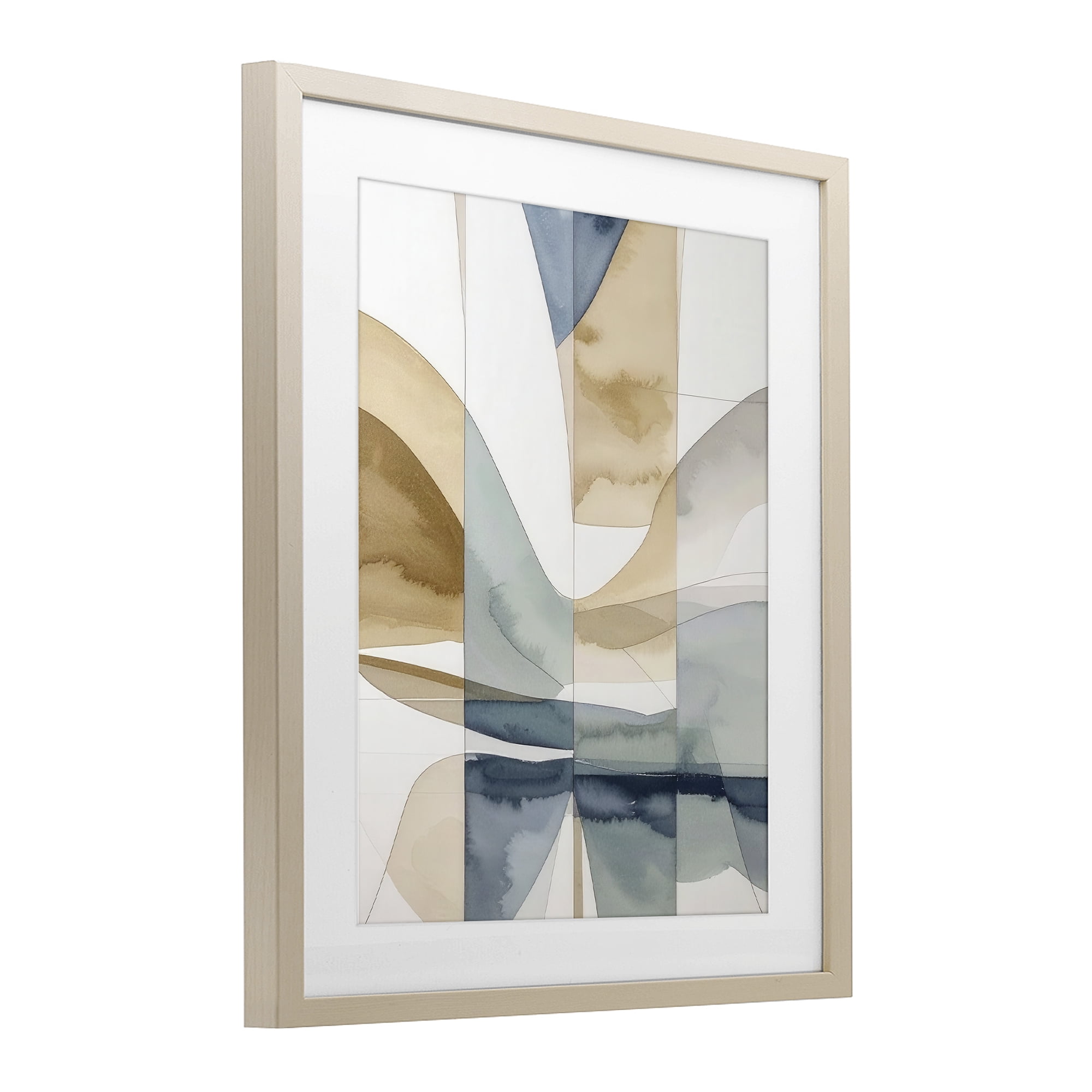 Stupell Industries Geographic Fluid Abstraction Birch Framed Print Under Glass, design by Alonza Saunders