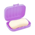 thumbnail image 5 of Unique Bargains 1 Pc Seal Large Soap Holder with Cover Purple Soap Holder for Bathroom 4.41"x3.07"x1.5", 5 of 6