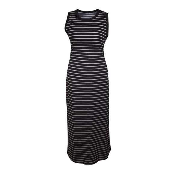 Vestido Ocean Pacific para Dama, Largo al Tobillo Negro/Blanco Talla G