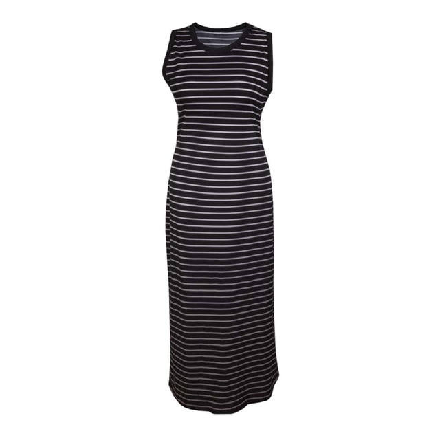 Vestido Ocean Pacific para Dama, Largo al Tobillo Negro/Blanco Talla G