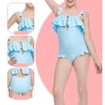 thumbnail image 2 of Little and Big Girls Fly Strap One-Piece Swimsuit Flounce Swimwear, 2 of 7