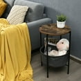 thumbnail image 4 of Costway Table d'Appoint Ronde Industrielle Table Basse avec Panier de Rangement et Cadre en Métal, 4 of 8