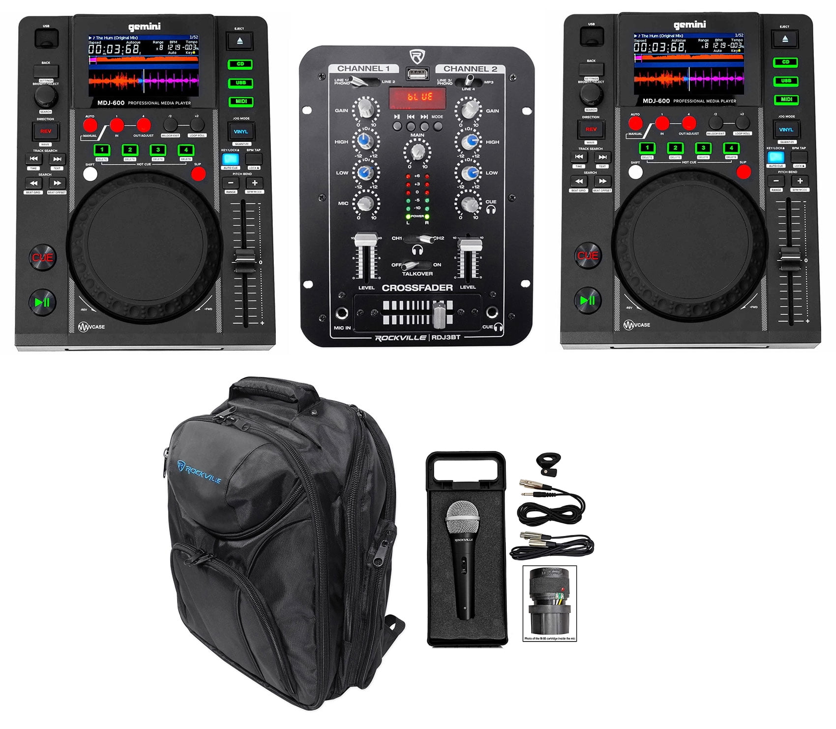 Pyle Professional Wireless DJ Audio Mixer - 6-Channel Bluetooth Compatible DJ Controller Sound Mixer W/ DSP Effects, USB Audio Interface, Dual RCA In, XLR/1/4" Microphone In, Headphone Jack- PMX44T.5 - Foto 12