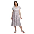 thumbnail image 1 of Moomaya Chemise de Nuit d'Allaitement à Col en V pour Femmes, Imprimée, à Manches Courtes, 1 of 5