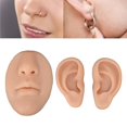 thumbnail image 2 of HUGFEGWE Silicone Ear Model Ear Nose Mouth Body Part Kit 3D Display Prop Teaching Tool for Piercing Practice (Medium Skin Color) CJ25311-12437, 2 of 9