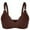 Brown, variant on Wiyuqeen Womens Closure Front Push-up Bras Casual Seamless T-shirt Bras Comfort Wireless Bralette Bras Solid Color Full Coverage Everyday Bras Adjustable Strap Posture Bras